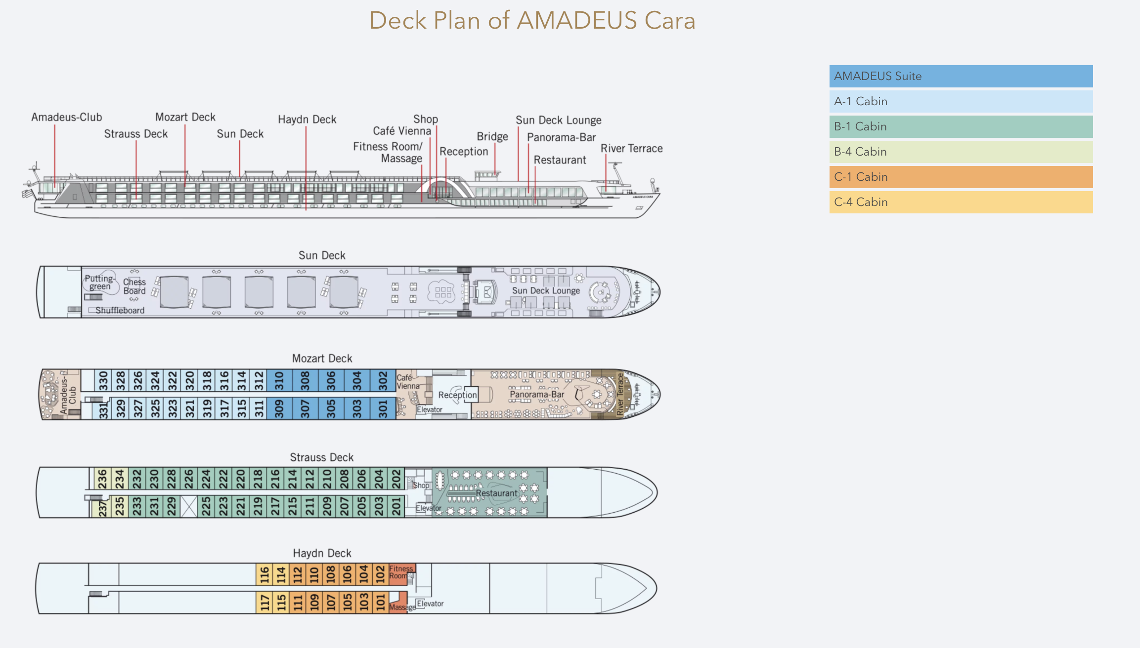Amadeus Cara Deck Plan